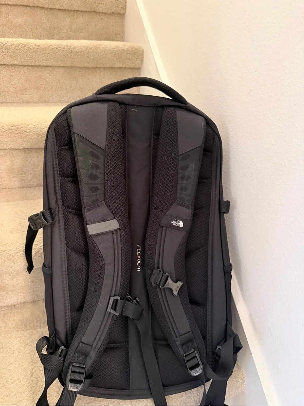 The North Face Black Men's Backpack travel laptop 20x11x7”